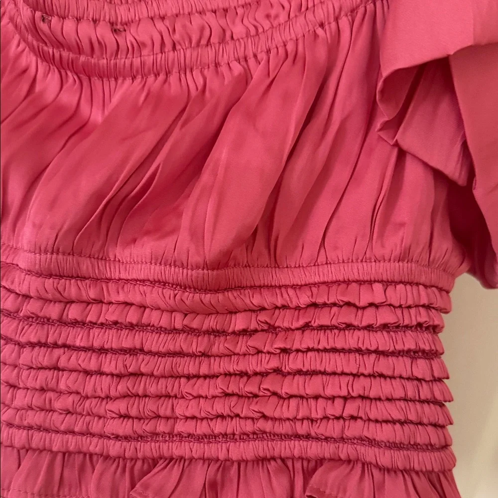 Pink Ruffled Women's Top - Picture 4 of 4